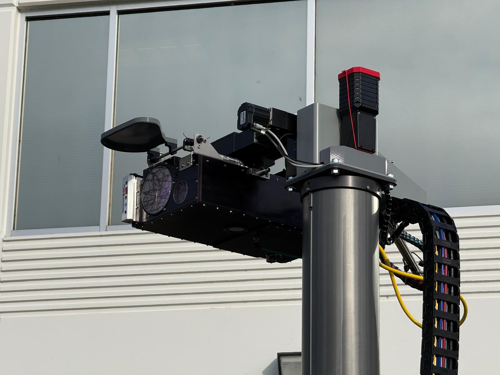 Placeholder: Lens cover installed on the transmitter (lens-cover-installed.jpg)